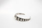 Mexico Sterling Silver Beaded Cuff Bracelet, 7 inches - 13.1g