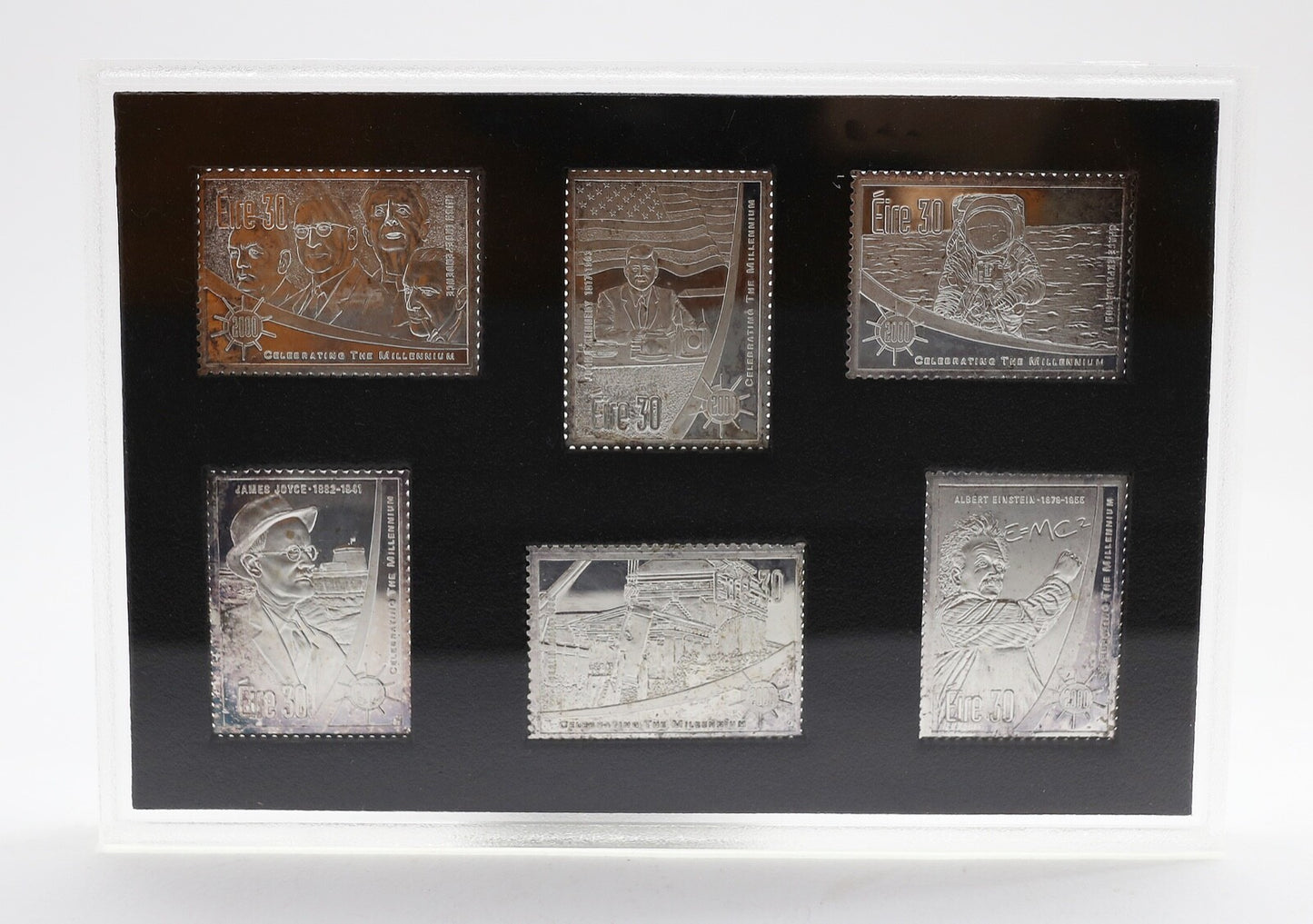 Hibernia Mint, The Millennium Collection - 6 Sterling Silver Stamps