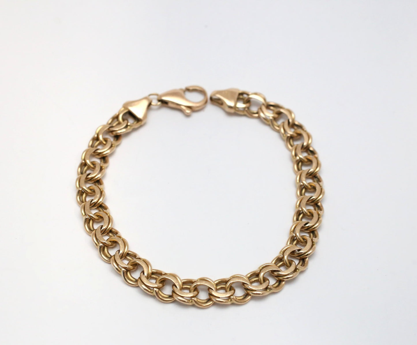 14k Yellow Gold Charm Bracelet, 7.75 inches - 17.8g