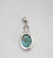 Sterling Silver Turquoise Teardrop Pendant, 4.6g