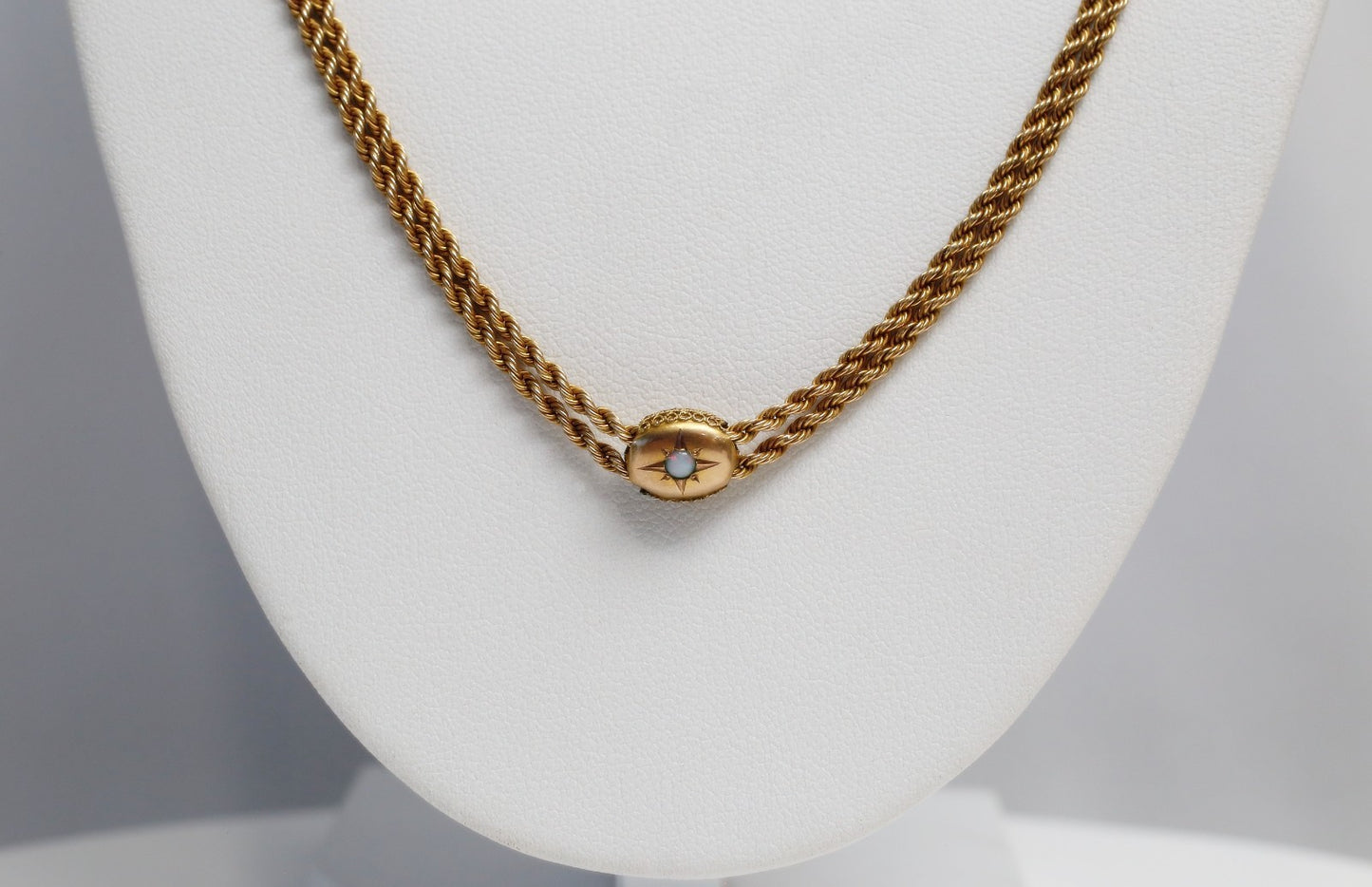 Vintage 10k Yellow Gold Double Rope Necklace, 25 inches - 18.0g