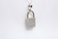 14k White Gold Diamond Padlock Pendant, 31.2g