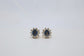 14k Yellow Gold Sapphire & Diamond Earring & Necklace Set, 10.7g