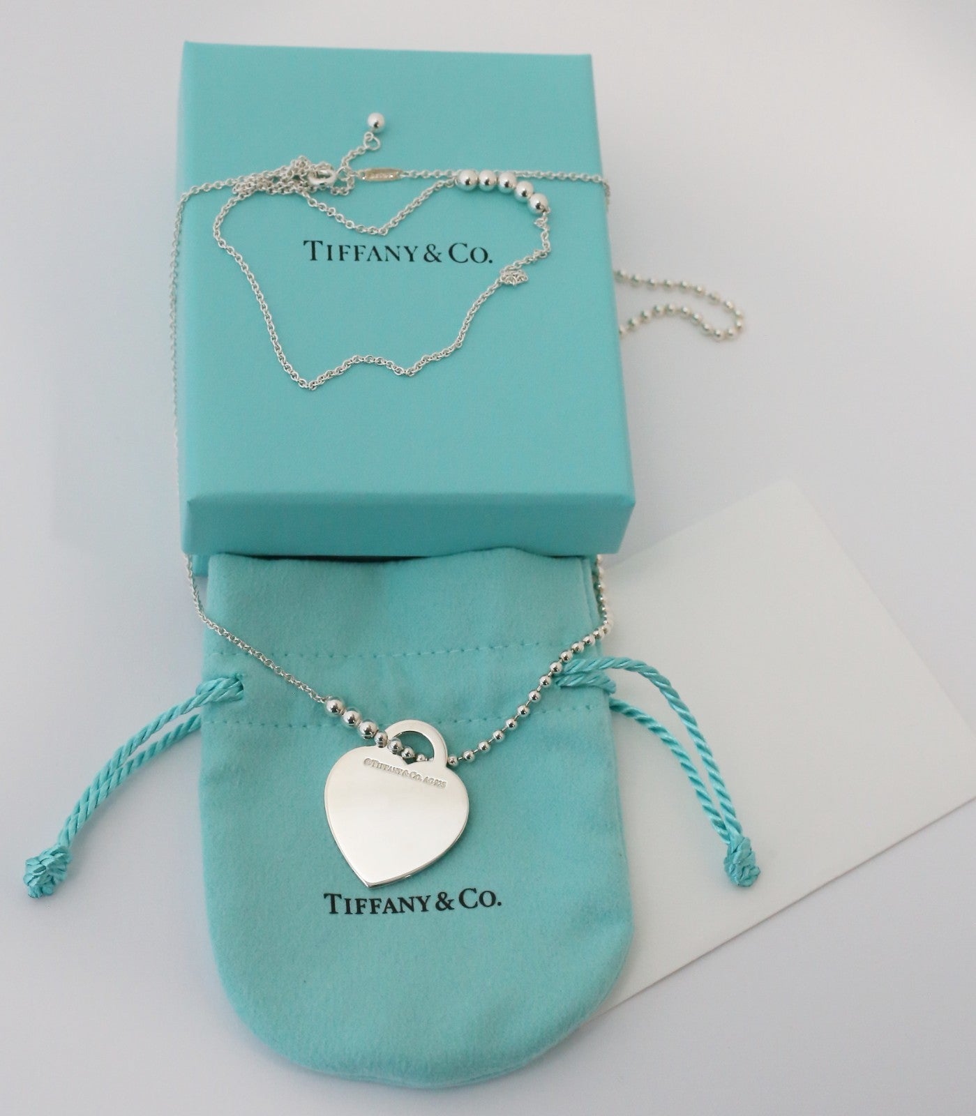 Tiffany & Co Sterling Silver "Return to Tiffany" Heart Arrow Necklace, 28 inches