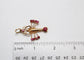 18k Yellow Gold Ruby Lobster Pendant, 4.2g