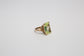 10k Yellow Gold Peridot Ring, Size 5.75 - 7.0g