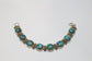 Sterling Silver Turquoise Link Bracelet, 6.5 inches - 28.2g
