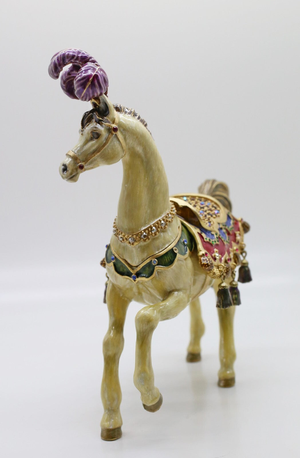Jay Strongwater Bianco Horse Figurine with Swarovski Crystals