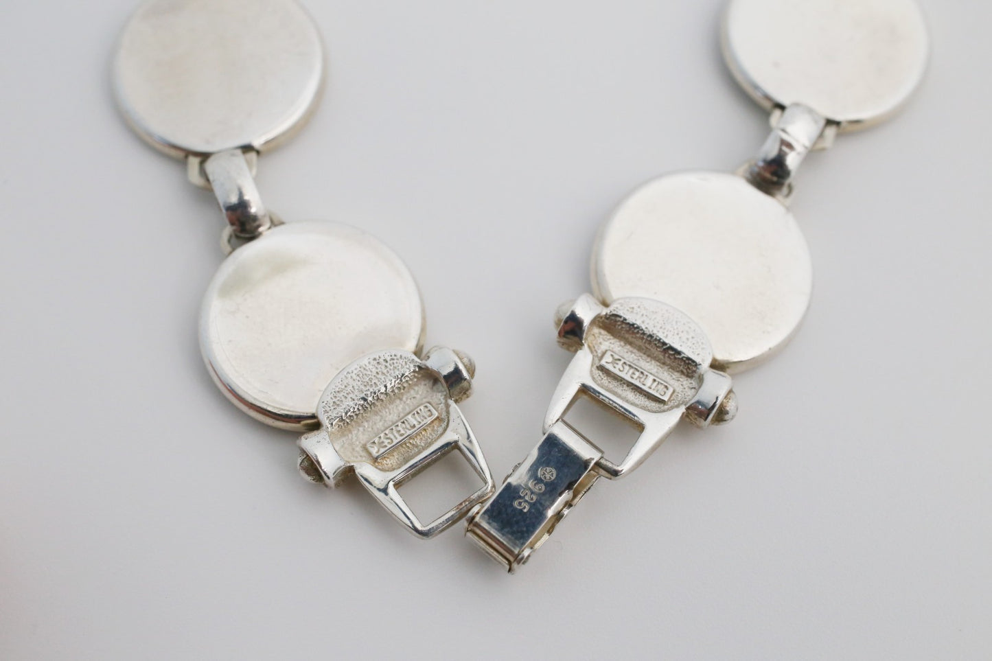 Vintage Sterling Silver Liberty Coins Linked Bracelet, 7.5 inches - 30.3g