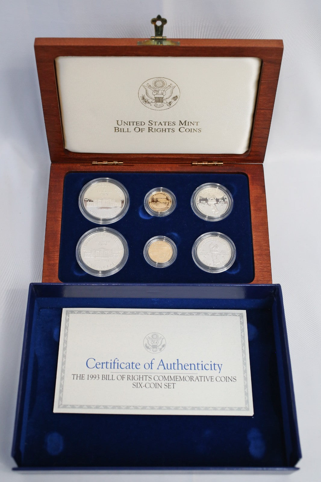 1993 Bill of Rights Commemorative Coins 6-Coin Set w/ Box & COA