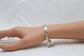 Solvar Silver & 14k Yellow Gold Heart Bracelet, 7.5 inches - 16.0g