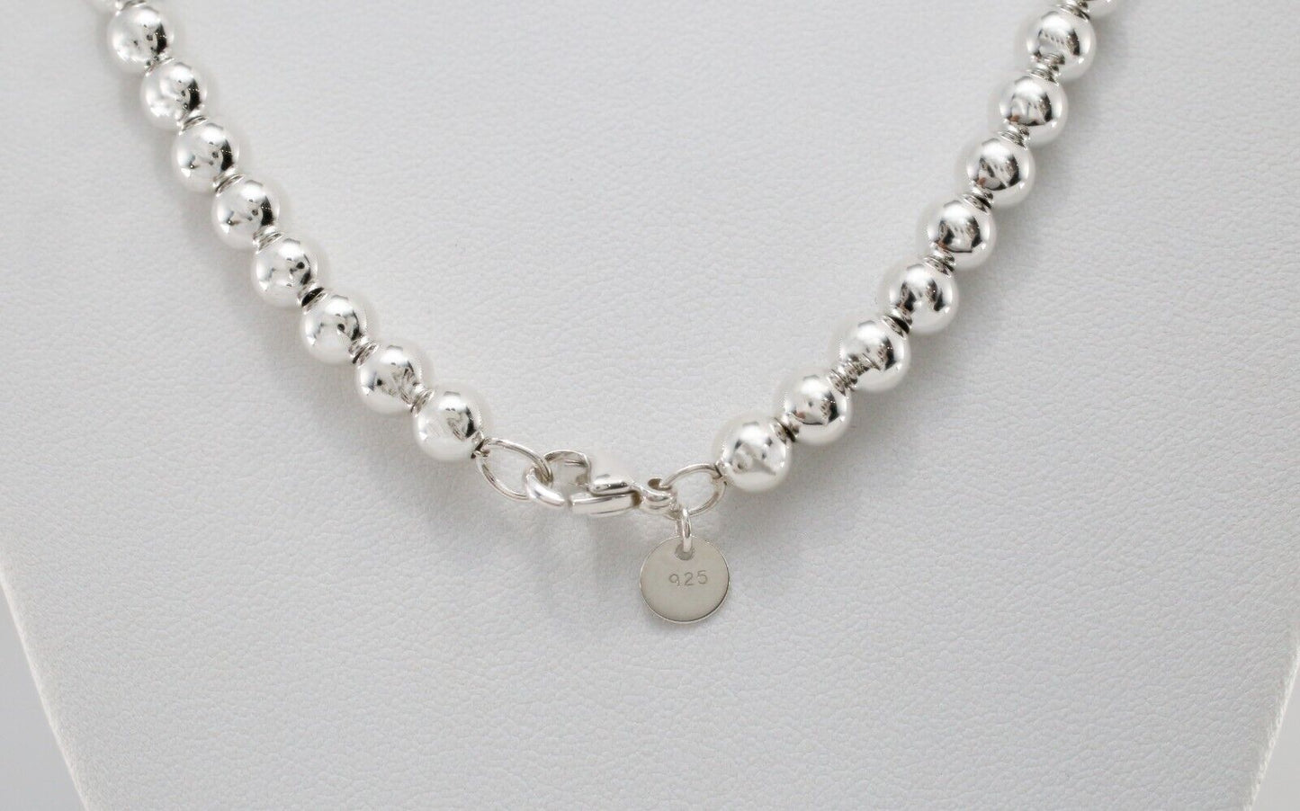 Tiffany & Co Sterling Silver Graduated Beaded Ball Necklace, 16 inches - 28.2g