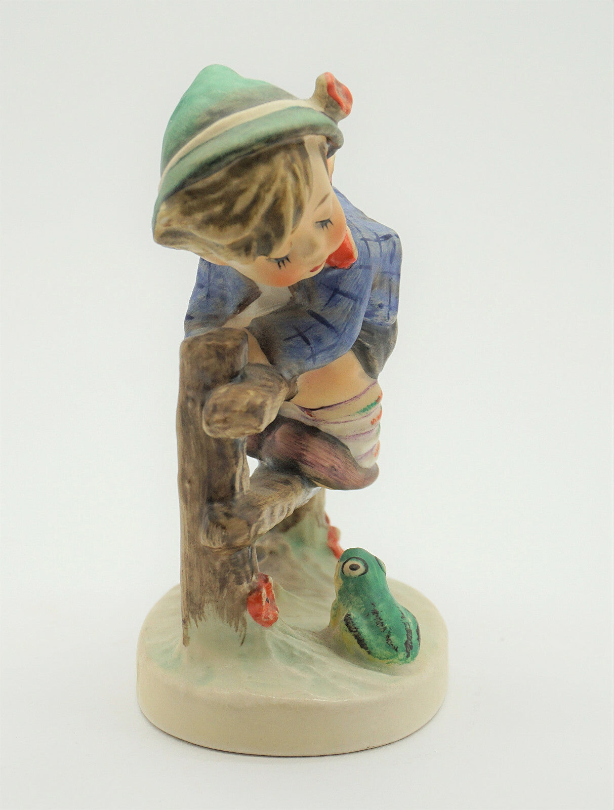Vintage Goebel Hummel #201 2/0 "Retreat to Safety" Boy & Frog Figurine W.Germany TMK5