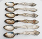 Vintage Ornate Solid Silver Spoons, Set of 6 - 180.0g