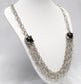 Judith Ripka Sterling Silver Layered Oval Link Toggle Necklace, 20 inches - 73.8g