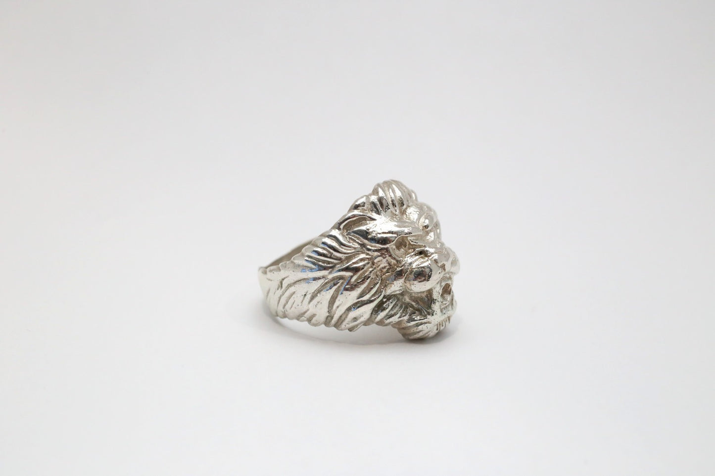 Sterling Silver Lion Ring, Size 10 - 18.2g