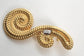 Italian 18k Yellow Gold Giordini Dangle Swirl Earrings, 9.0g