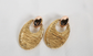 18k Yellow & Rose Gold Textured Dangle Earrings, 18.1g