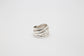 Sterling Silver Multi-Band Crossover Ring, Size 7 - 9.5g