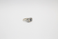 Art Deco 14k White Gold Diamond & Sapphire Ring, Size 4.25 - 2.6g