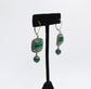 Sterling Silver Malachite Dangle Earrings, 10.6g