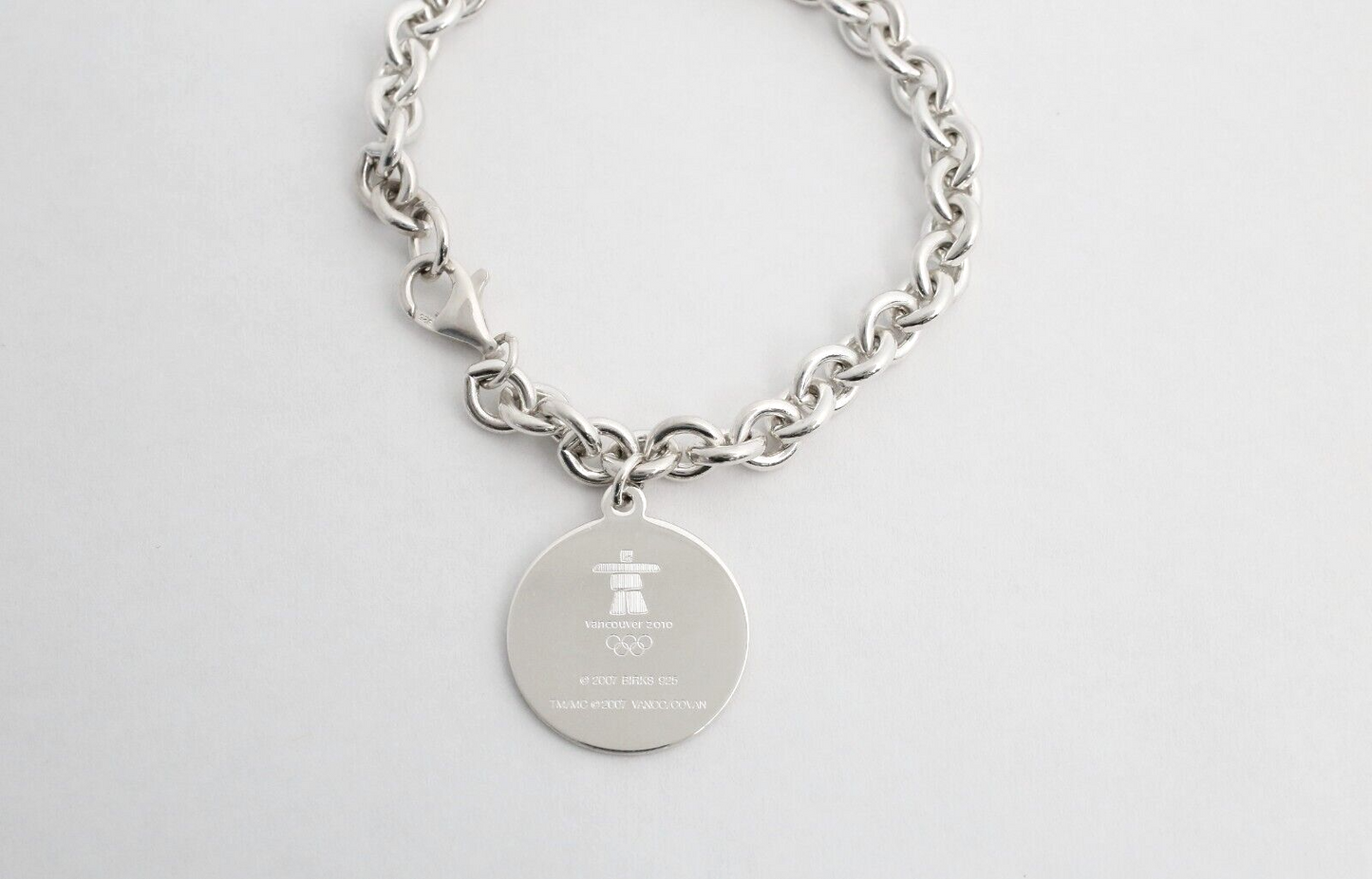 Birks 2010 Vancouver Winter Olympic Sterling Silver Bracelet, 7 inches - 23.8g