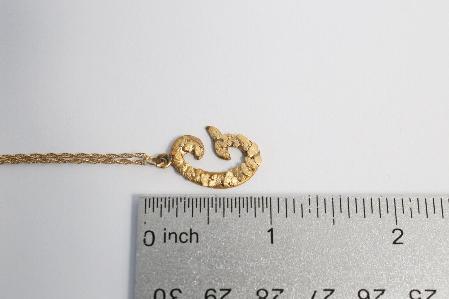 Alaskan Gold Nugget Style "G" Pendant, 1.4g