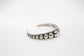 Mexico Sterling Silver Beaded Cuff Bracelet, 7 inches - 13.1g