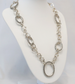 Vintage Michael Dawkins Sterling Silver Toggle Necklace, 18 inches - 61.5g