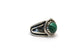 Sterling Silver Navajo Malachite Ring, Size 9 - 13.2g