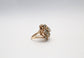 Vintage 14k Yellow Gold Diamond Cocktail Ring, Size 8.5 - 12.3g