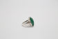 Sterling Silver Malachite Ring, Size 8.25 - 7.7g