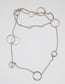 Fine Silver .999 Long Circle Link Necklace, 42 inches - 44.0g