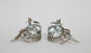 Vintage 18k White Gold Aquamarine & Diamond Earrings, 35.4g