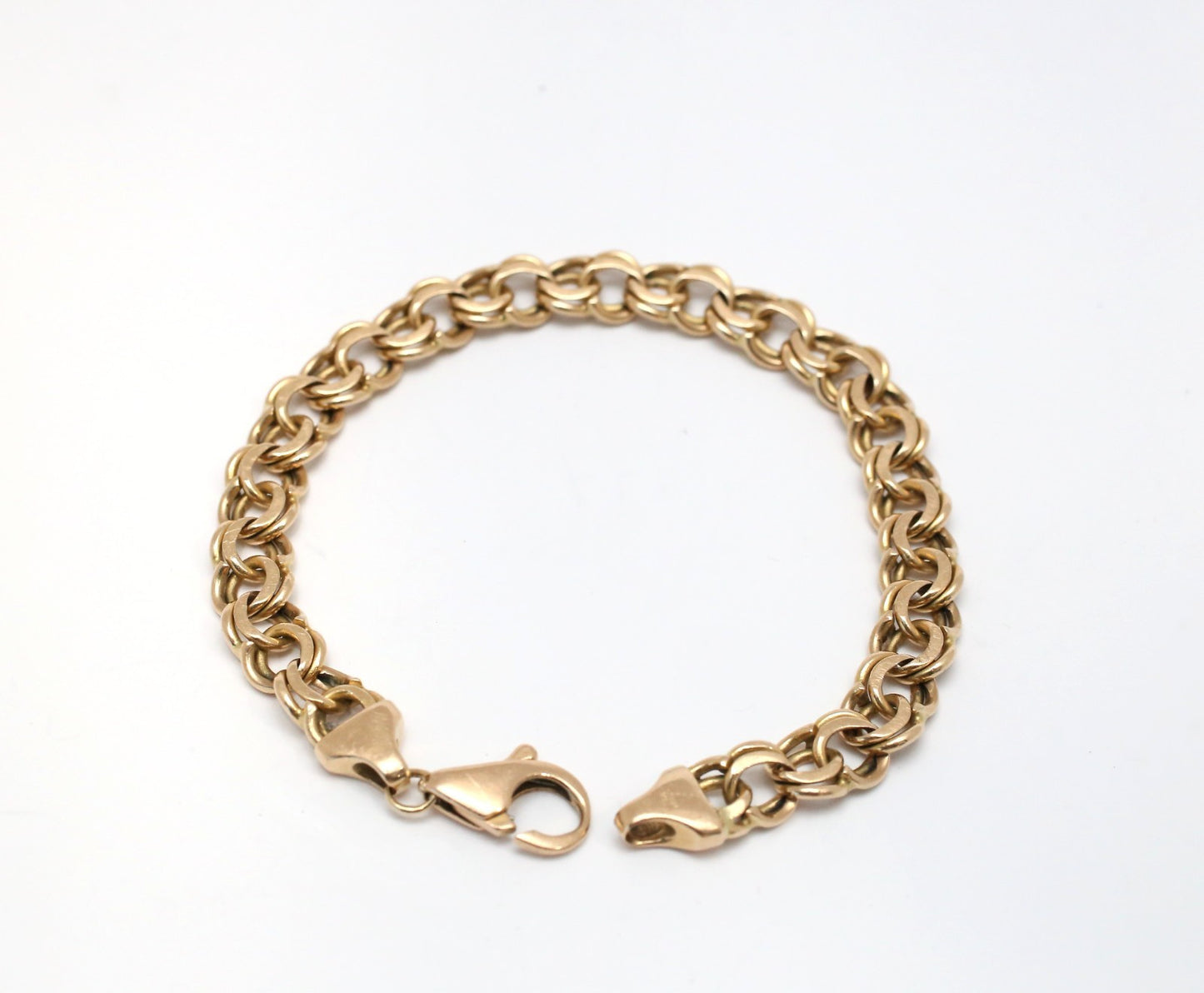 14k Yellow Gold Charm Bracelet, 7.75 inches - 17.8g