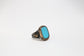 Vintage Sterling Silver Turquoise Ring, Size 11.5 - 15.5g