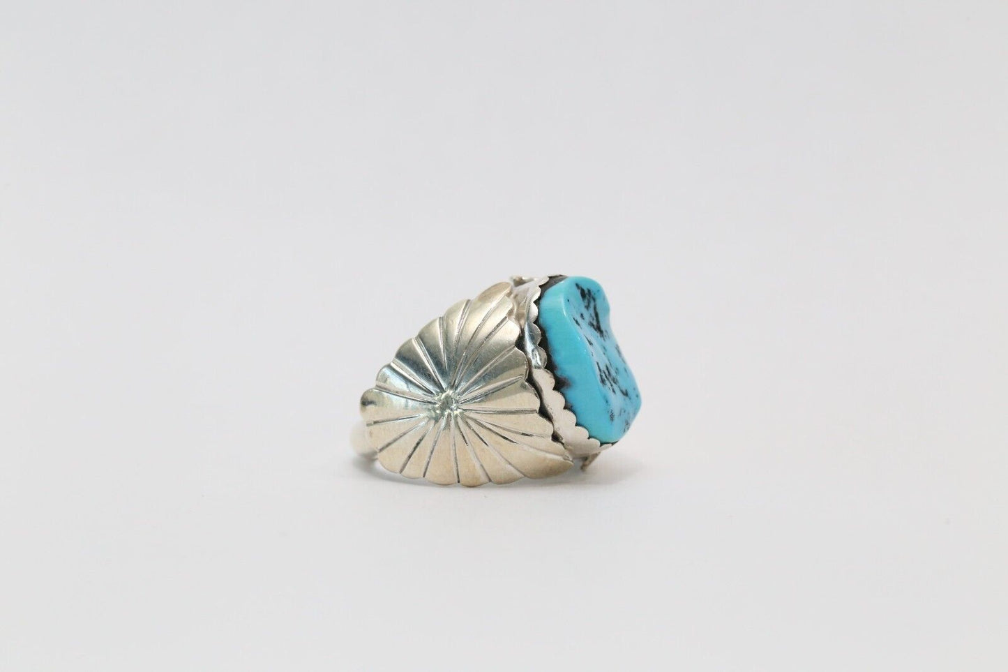 N Juan Sterling Silver Turquoise Ring, Size 9.5 - 11.8g