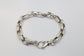 Sterling Silver Elongated Marquise Link Bracelet, 9 inches - 50.6g