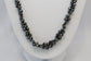 18k White Gold Black Hematite Cluster Necklace, 19 inches - 28.4g