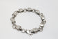 Sterling Silver Linked Feline Head Bracelet, 9.5 inches - 83.8g