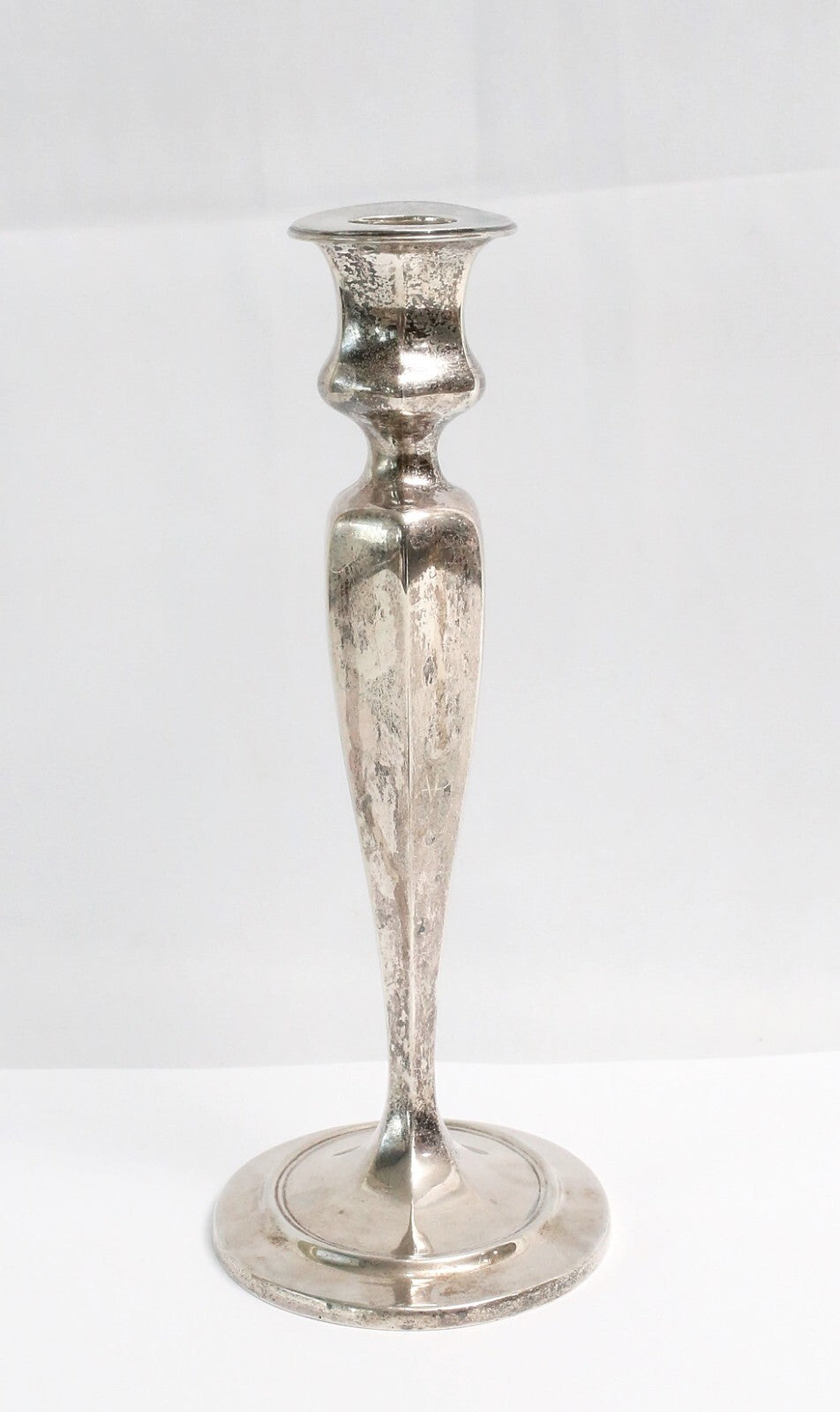 Antique Tiffany & Co Sterling Silver Victorian Candle Holder, 9.25 inches - 418g
