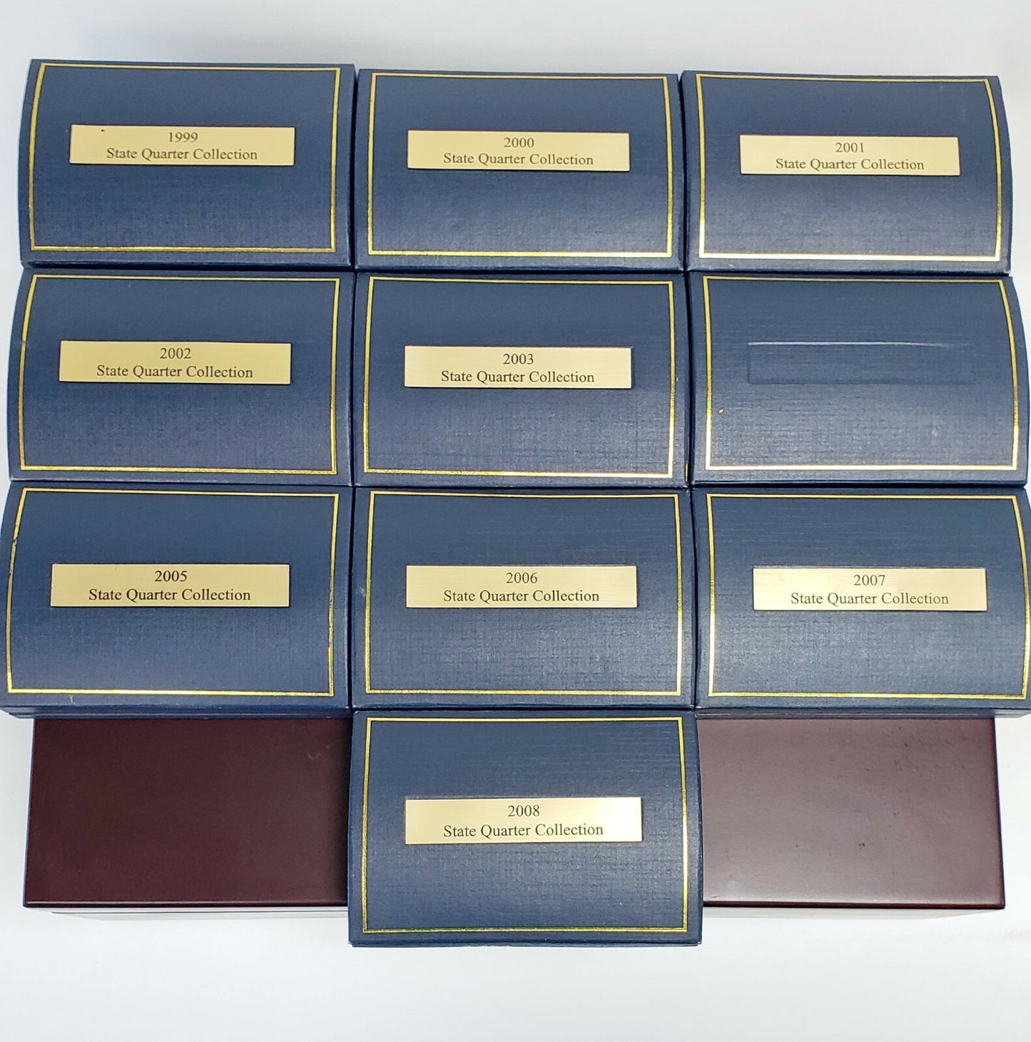 United States Of America 50 State UNC Quarter Collection & Case, Missing 3 Coins