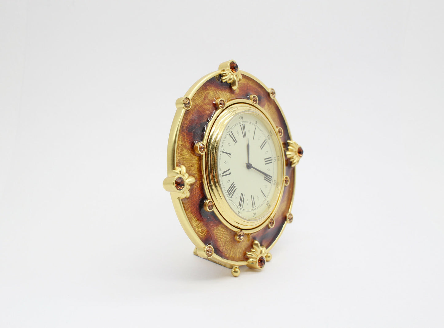 Jay Strongwater Classic Round Table Clock