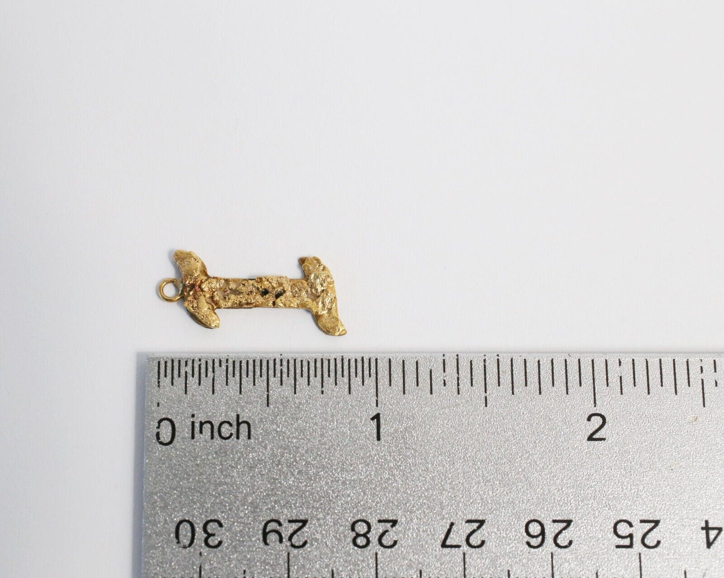 Alaskan Gold Nugget Style "I" Pendant, 1.2g