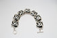 Vintage Sterling Silver Swirl Panel Bracelet, 8.75 inches - 56.7g