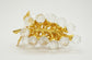 Swarovski Crystal Gold Leaf Grape Cluster Figurine 7550NR20029