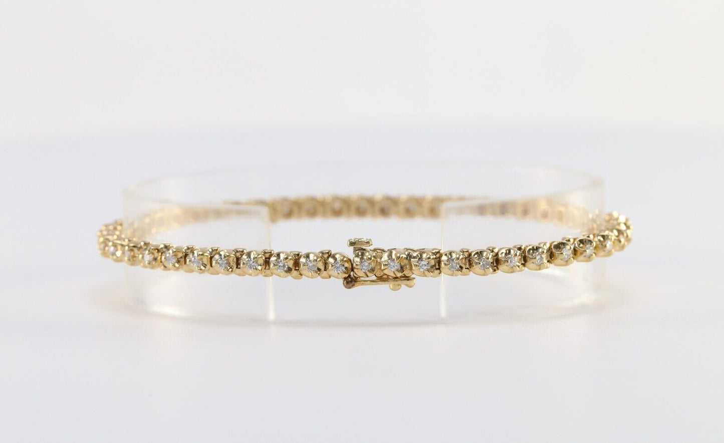 14k Yellow Gold 1.44cttw Diamond Tennis Bracelet, 7 inches - 11.4g