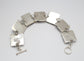 Vintage Sterling Silver Swirl Panel Bracelet, 8.75 inches - 56.7g