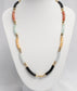 14k Yellow Gold Multi-Colored Jade Rounded Bar Link Necklace, 18 inches - 25.4g