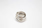 Sterling Silver Multi-Band Crossover Ring, Size 7 - 9.5g